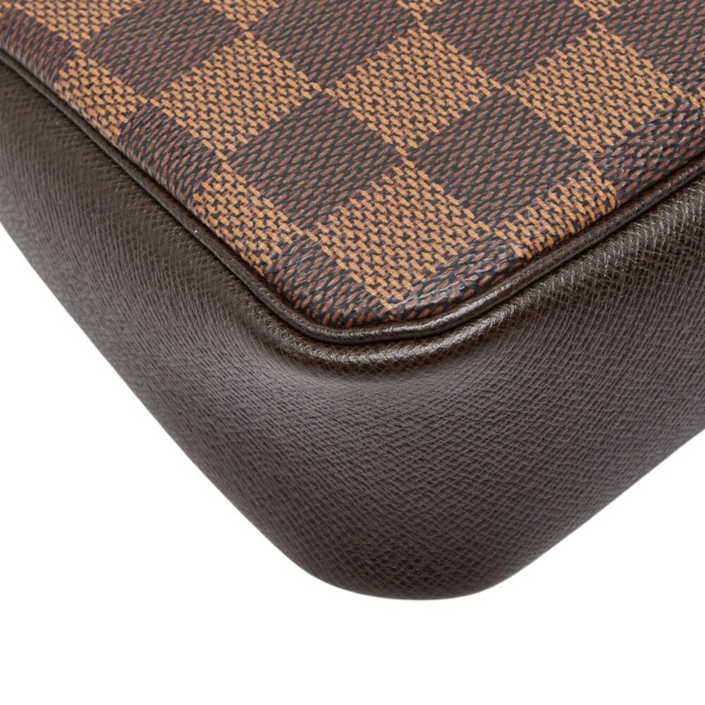 LOUIS VUITTON Authentic Brown Damier Leather Pouch - Picture 5 of 11